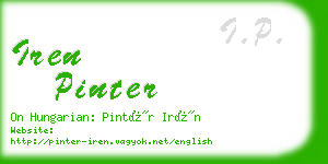 iren pinter business card